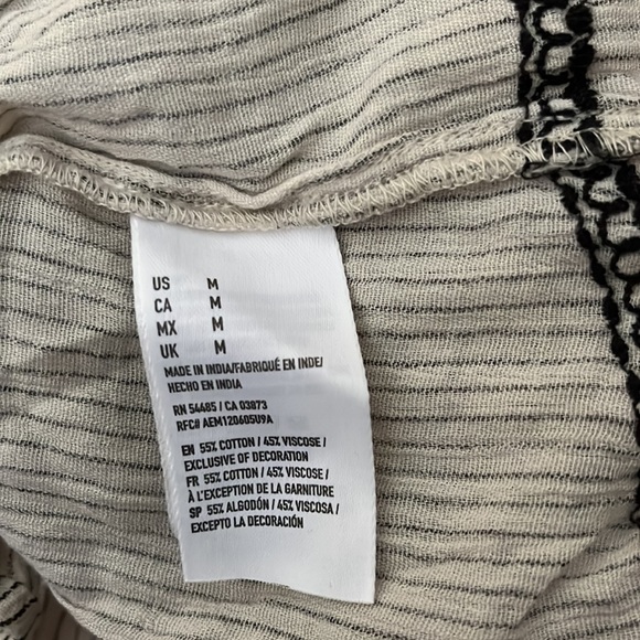 American Eagle Embroidered Striped Top - Picture 3 of 5